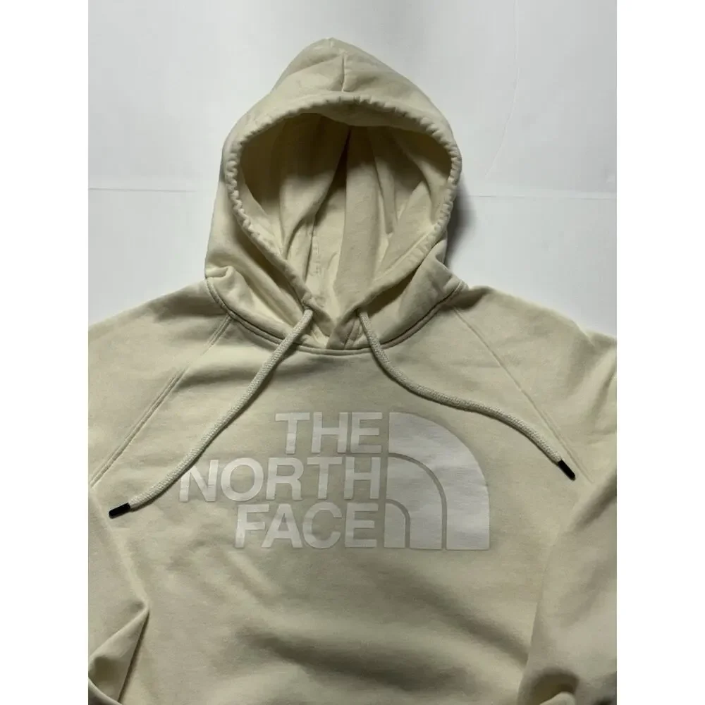 The North Face Beige Logo Graphic Print Pullover Hoodie Men's Size M